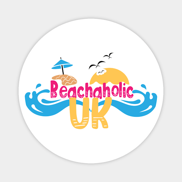 Beachaholic in UK, UK Magnet by ArtDesignDE